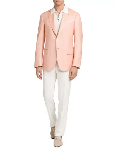 Stefano Ricci Men's Classic 2 Button Blazer in Cashmere and Silk | Thumbnail 8