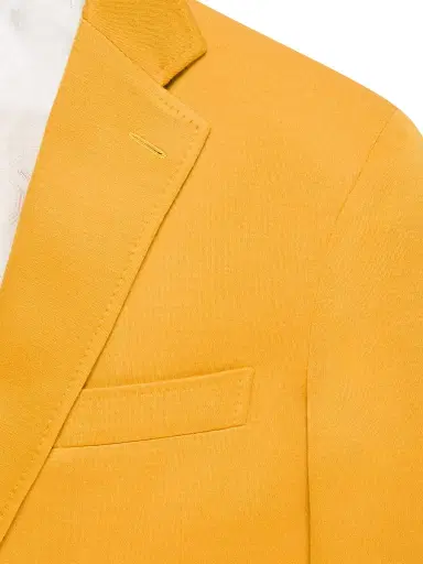 Stefano Ricci Men's Daywear Cashmere 2 Button Knit Blazer - Ocre - Size 46 | Thumbnail 2