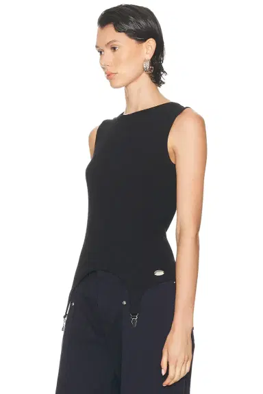 Jean Paul Gaultier Lingerie Garter Ribbed Tank Top | Thumbnail 2