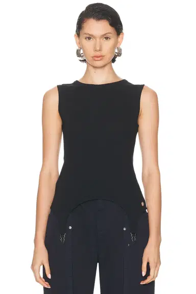 Jean Paul Gaultier Lingerie Garter Ribbed Tank Top | Thumbnail 1