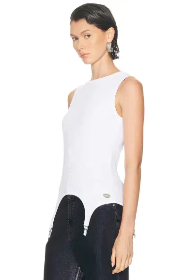 Jean Paul Gaultier Lingerie Garter Ribbed Tank Top | Thumbnail 2