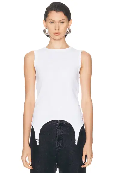 Jean Paul Gaultier Lingerie Garter Ribbed Tank Top | Thumbnail 1
