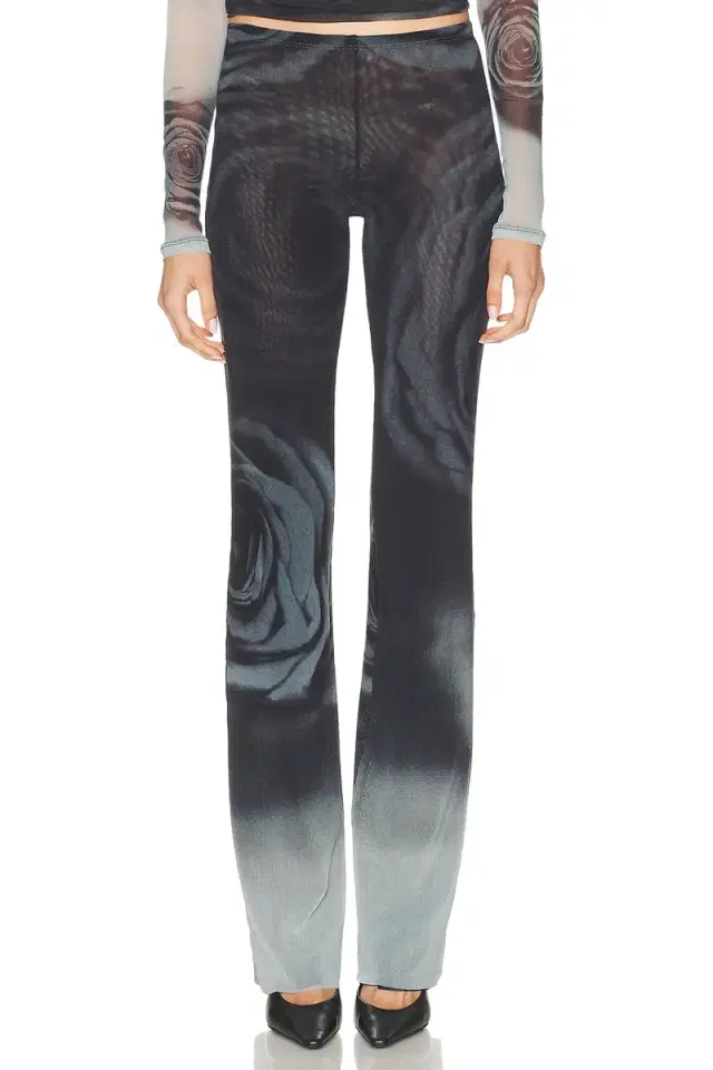 Jean Paul Gaultier Blurry Roses Printed Straight Trouser