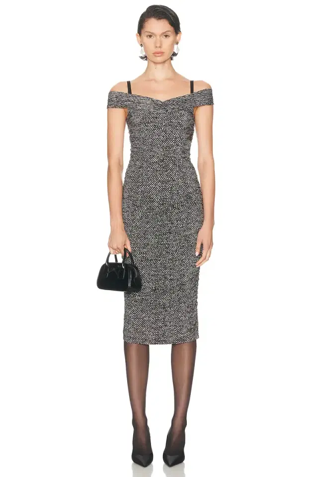 Dolce & Gabbana Off The Shoulder Midi Dress