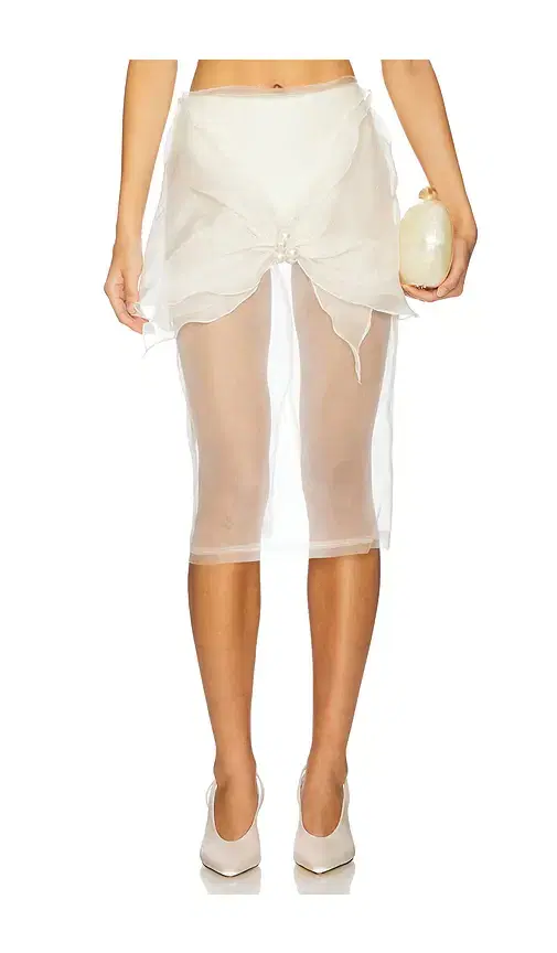 Milkwhite x REVOLVE Organza Midi Skirt With Big Bow