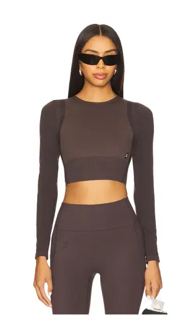 On Studio Knit Crop Long Sleeve Top | Thumbnail 1