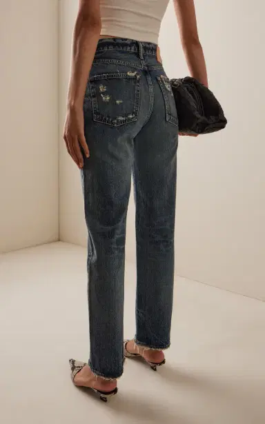Moussy Vintage Bartow Mid-Rise Straight-Leg Jeans | Thumbnail 4 Moussy Vintage Bartow Mid-Rise Straight-Leg Jeans | Thumbnail 4