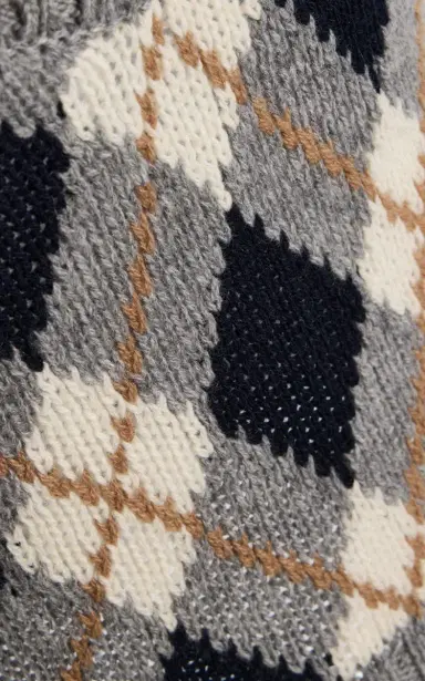 Prada Cropped Argyle Knit Wool Tank Top | Thumbnail 5 Prada Cropped Argyle Knit Wool Tank Top | Thumbnail 5