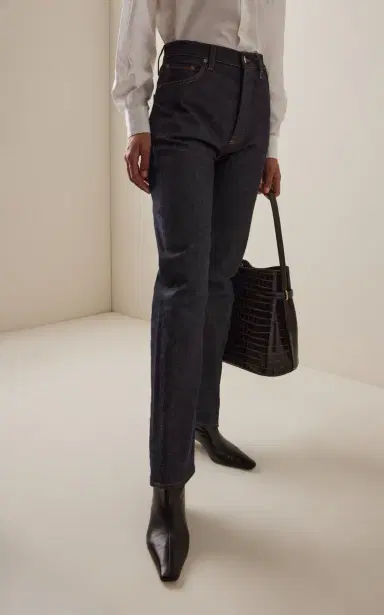 House of Dagmar Stretch Mid-Rise Straight-Leg Jeans | Thumbnail 3