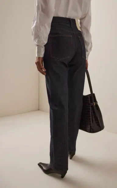 House of Dagmar Stretch Mid-Rise Straight-Leg Jeans | Thumbnail 4