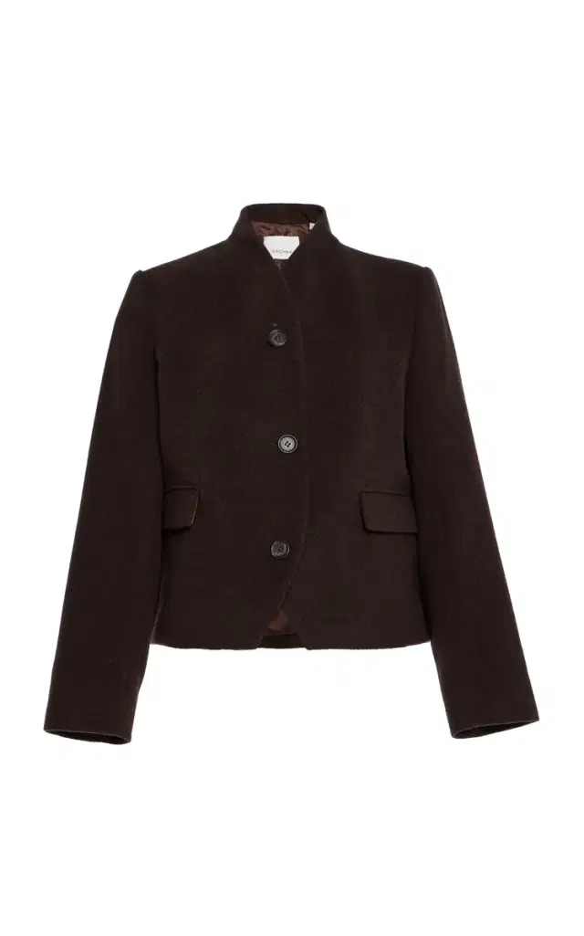 House of Dagmar Short Curved Wool-Blend Jacket