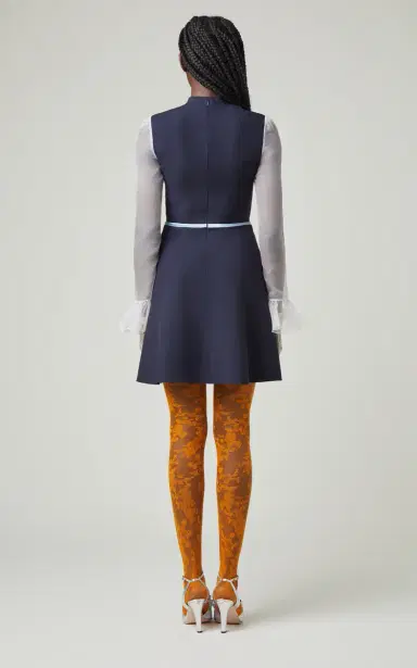 Valentino Garavani Embroidered Virgin-Wool Blend Mini Skirt | Thumbnail 4