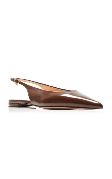 Gianvito Rossi Robbie Leather Slingback Flats | Thumbnail 5 Gianvito Rossi Robbie Leather Slingback Flats | Thumbnail 5