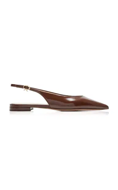 Gianvito Rossi Robbie Leather Slingback Flats | Thumbnail 1 Gianvito Rossi Robbie Leather Slingback Flats | Thumbnail 1