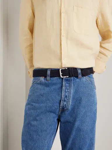 MR P. 3.5cm Suede-Trimmed Woven Belt - Men | Thumbnail 3 MR P. 3.5cm Suede-Trimmed Woven Belt - Men | Thumbnail 3