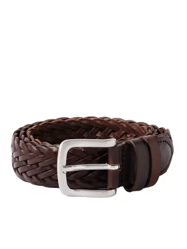 MR P. 3cm Woven Leather Belt - Men | Thumbnail 1 MR P. 3cm Woven Leather Belt - Men | Thumbnail 1