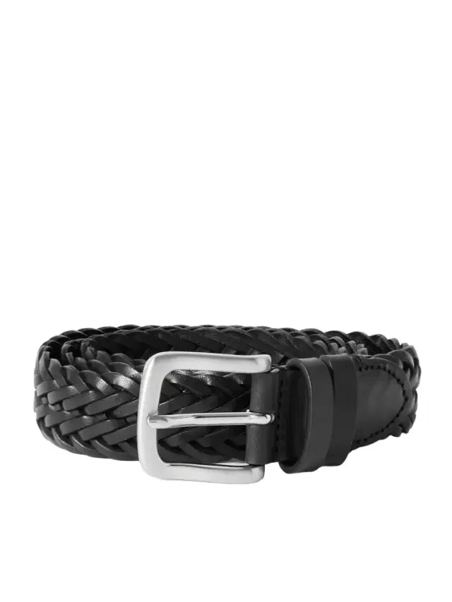 MR P. 3cm Woven Leather Belt - Men
