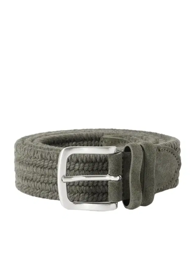 MR P. 3.5cm Suede-Trimmed Woven Belt - Men