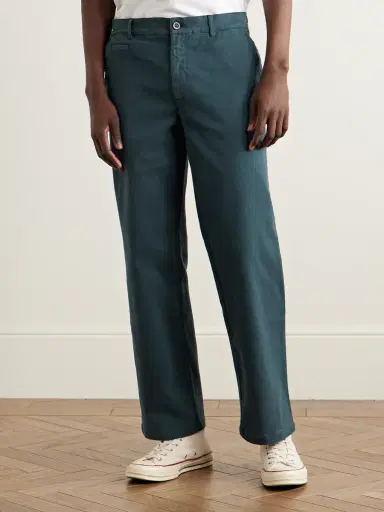 Portuguese Flannel Labura Straight-Leg Organic Cotton-Blend Twill Trousers - Men | Thumbnail 3 Portuguese Flannel Labura Straight-Leg Organic Cotton-Blend Twill Trousers - Men | Thumbnail 3