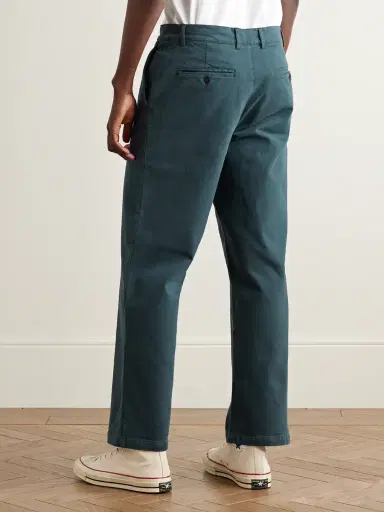 Portuguese Flannel Labura Straight-Leg Organic Cotton-Blend Twill Trousers - Men | Thumbnail 4 Portuguese Flannel Labura Straight-Leg Organic Cotton-Blend Twill Trousers - Men | Thumbnail 4