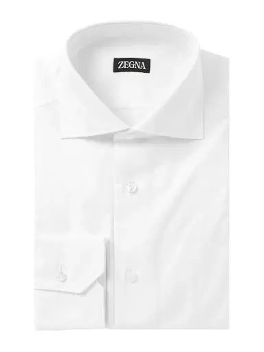 Zegna Cutaway-Collar Cotton-Piqué Shirt - Men | Thumbnail 1