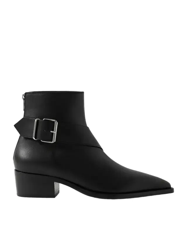 Buckled Leather Boots - Men