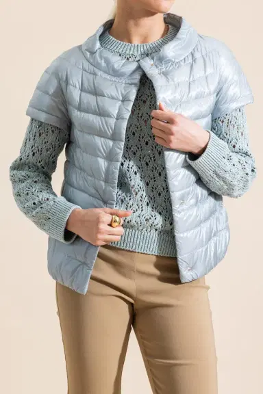 HERNO Iconico Emilia Cap Sleeve - Blue Grey | Thumbnail 2 HERNO Iconico Emilia Cap Sleeve - Blue Grey | Thumbnail 2