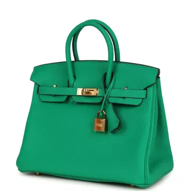 HERMÈS Hermes Birkin 25 Menthe Togo Gold Hardware | Thumbnail 5 HERMÈS Hermes Birkin 25 Menthe Togo Gold Hardware | Thumbnail 5