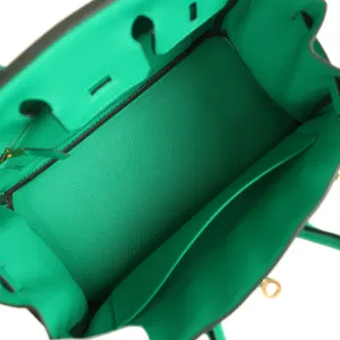 HERMÈS Hermes Birkin 25 Menthe Togo Gold Hardware | Thumbnail 8 HERMÈS Hermes Birkin 25 Menthe Togo Gold Hardware | Thumbnail 8
