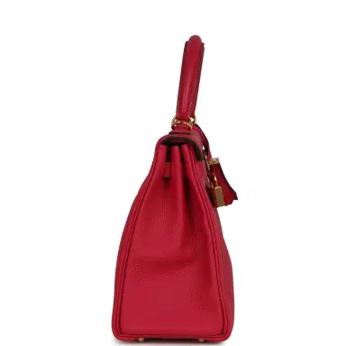 HERMÈS Hermes Kelly Retourne 25 Framboise Togo Gold Hardware | Thumbnail 3 HERMÈS Hermes Kelly Retourne 25 Framboise Togo Gold Hardware | Thumbnail 3