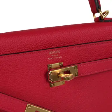 HERMÈS Hermes Kelly Retourne 25 Framboise Togo Gold Hardware | Thumbnail 7 HERMÈS Hermes Kelly Retourne 25 Framboise Togo Gold Hardware | Thumbnail 7