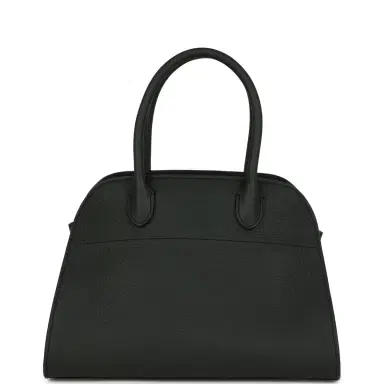 The Row The Row Soft Margaux 10 Bag Dark Pine Calfskin Silver Hardware | Thumbnail 3