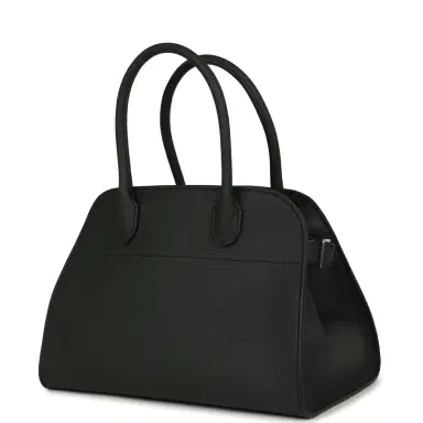 The Row The Row Soft Margaux 10 Bag Dark Pine Calfskin Silver Hardware | Thumbnail 4