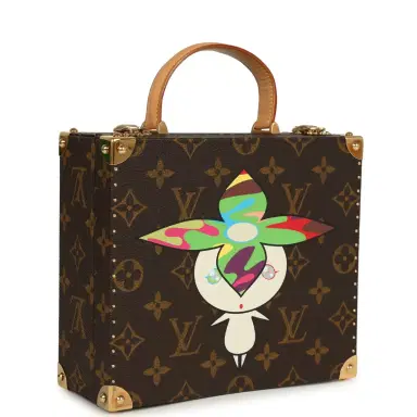 Louis Vuitton Vintage Louis Vuitton x Takashi Murakami Flower Head Jewelry Trunk Brown Multi Monogram Brass Hardware | Thumbnail 2