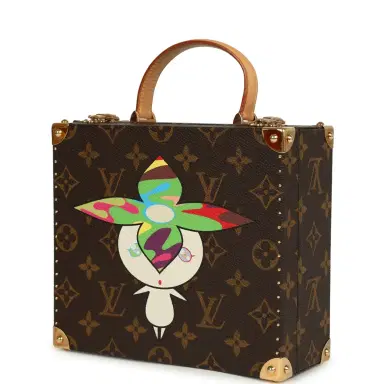 Louis Vuitton Vintage Louis Vuitton x Takashi Murakami Flower Head Jewelry Trunk Brown Multi Monogram Brass Hardware | Thumbnail 5