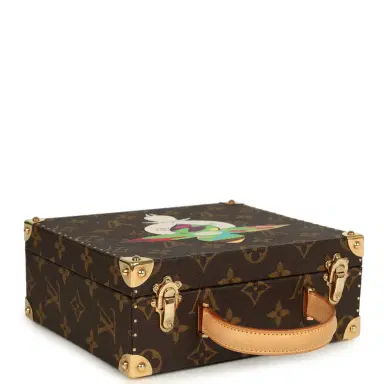 Louis Vuitton Vintage Louis Vuitton x Takashi Murakami Flower Head Jewelry Trunk Brown Multi Monogram Brass Hardware | Thumbnail 6