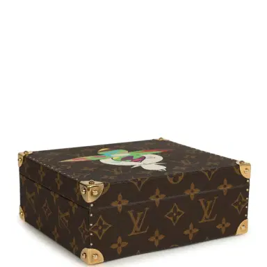 Louis Vuitton Vintage Louis Vuitton x Takashi Murakami Flower Head Jewelry Trunk Brown Multi Monogram Brass Hardware | Thumbnail 7