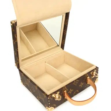 Louis Vuitton Vintage Louis Vuitton x Takashi Murakami Flower Head Jewelry Trunk Brown Multi Monogram Brass Hardware | Thumbnail 9