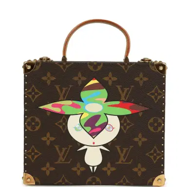 Louis Vuitton Vintage Louis Vuitton x Takashi Murakami Flower Head Jewelry Trunk Brown Multi Monogram Brass Hardware | Thumbnail 1