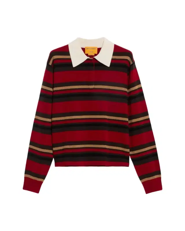 Cropped Stripe Rugby - Ruby Combo