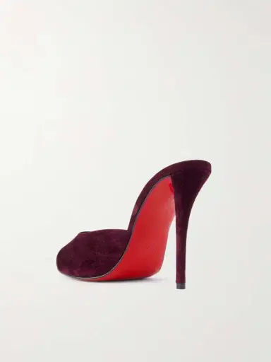 Christian Louboutin Miss Z 100 Suede Mules | Thumbnail 3 Christian Louboutin Miss Z 100 Suede Mules | Thumbnail 3