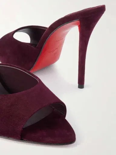 Christian Louboutin Miss Z 100 Suede Mules | Thumbnail 4 Christian Louboutin Miss Z 100 Suede Mules | Thumbnail 4