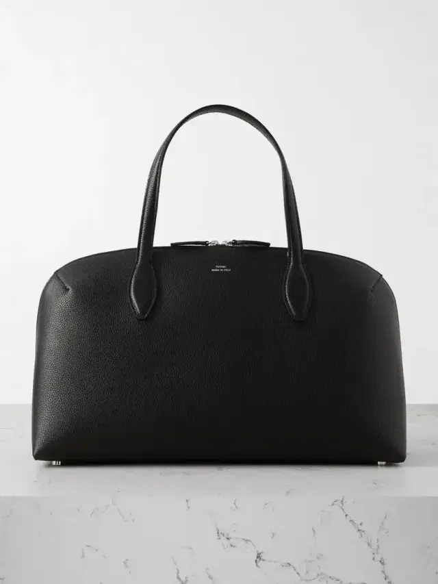 Textured-leather Tote