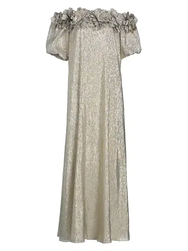 SACHIN & BABI Women's Valentina Metallic Silk Off-The-Shoulder Gown | Thumbnail 1 SACHIN & BABI Women's Valentina Metallic Silk Off-The-Shoulder Gown | Thumbnail 1