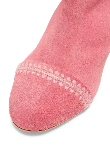 Cinq à Sept Women's Peyton 70MM Suede Crochet Ankle Boots | Thumbnail 6