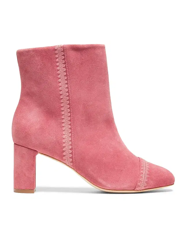 Cinq à Sept Women's Peyton 70MM Suede Crochet Ankle Boots - Redwood Mist