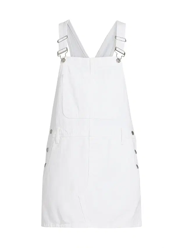 Re/done Women's The Overall Denim Minidress - White