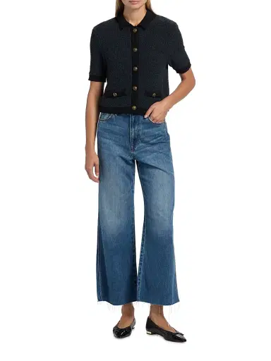 Veronica Beard Women's Taylor High-Rise Wide-Leg Crop Jeans | Thumbnail 2 Veronica Beard Women's Taylor High-Rise Wide-Leg Crop Jeans | Thumbnail 2
