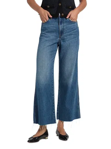 Veronica Beard Women's Taylor High-Rise Wide-Leg Crop Jeans | Thumbnail 3 Veronica Beard Women's Taylor High-Rise Wide-Leg Crop Jeans | Thumbnail 3