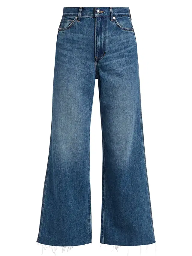 Veronica Beard Women's Taylor High-Rise Wide-Leg Crop Jeans - Rebel Moon